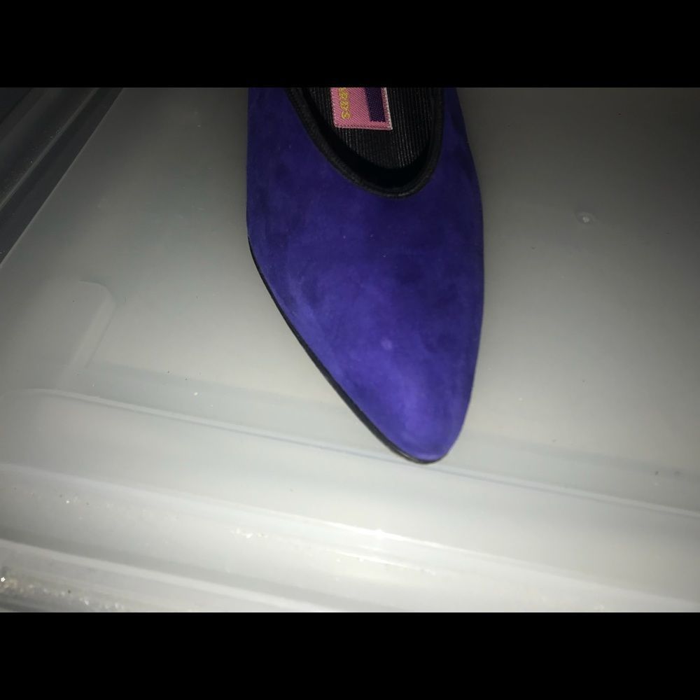 Susan Bennis Shoes Purple Black 8B fit 7B Original Owner - Picture 6 of 9